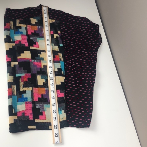 Rachel Rachel Roy Multicolored Abstract Semi Sheer Blouse Small - Picture 6 of 8